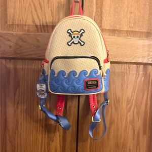 Pirate Wave Backpack - Beige and Blue